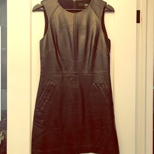 Faux Leather Bedo Dress with pockets